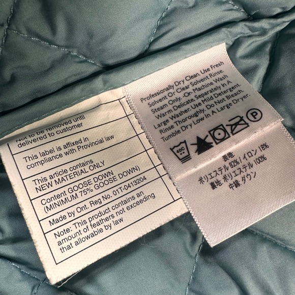 Eddie Bauer Quilted Goose Down Vest Womans M Teal Blue Insulated Zip Front - Picture 7 of 10